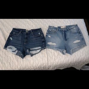 High rise denim shorts size 9